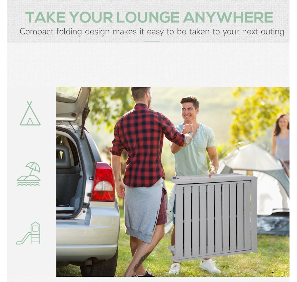 Image 946614_ALTMORE20.jpg, Product 946-614 / Price $79.99 - $84.99, Outsunny Wooden Folding Chaise Lounge from Outsunny on TSC.ca's Home & Garden department