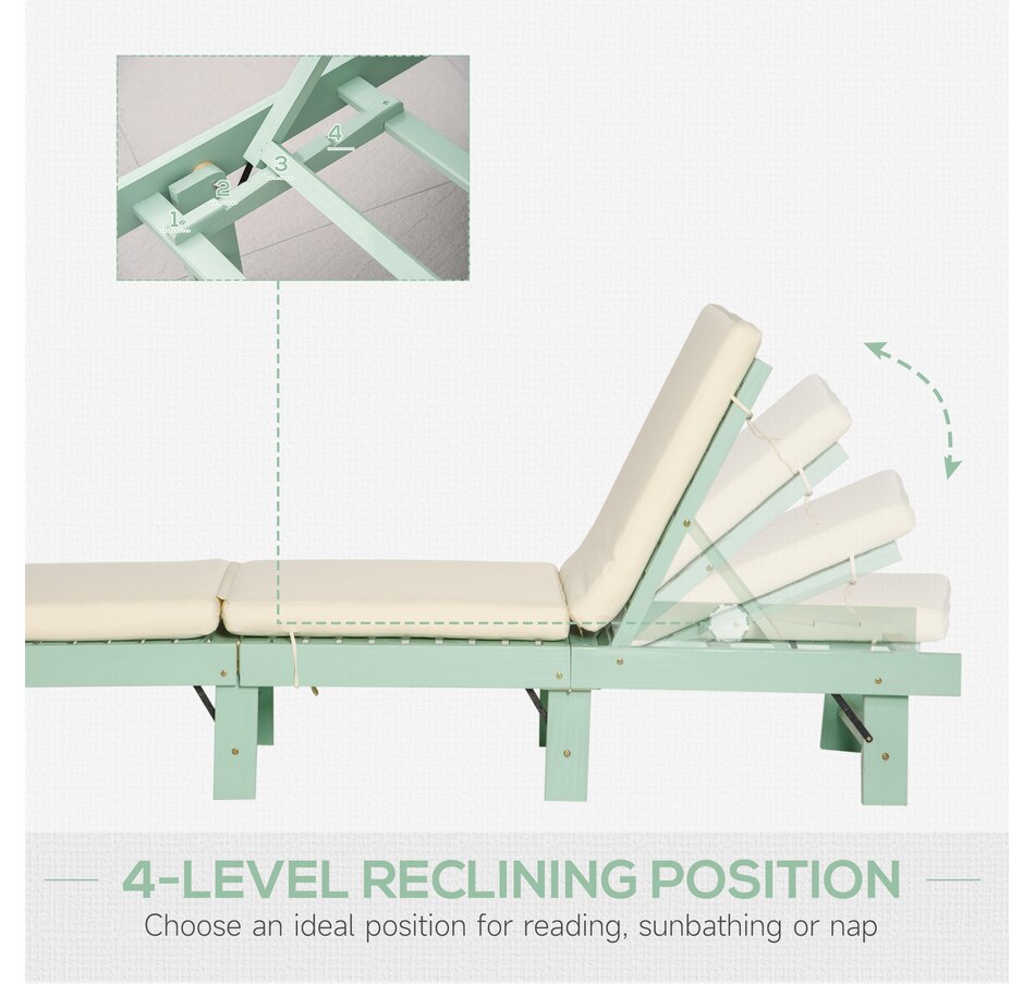 Image 946614_ALTMORE3.jpg, Product 946-614 / Price $79.99 - $84.99, Outsunny Wooden Folding Chaise Lounge from Outsunny on TSC.ca's Home & Garden department