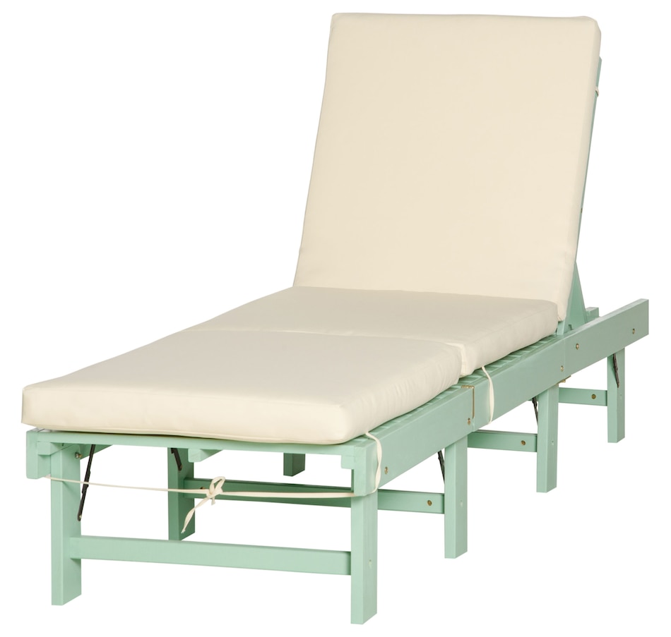 Image 946614_ST01.jpg, Product 946-614 / Price $79.99 - $84.99, Outsunny Wooden Folding Chaise Lounge from Outsunny on TSC.ca's Home & Garden department