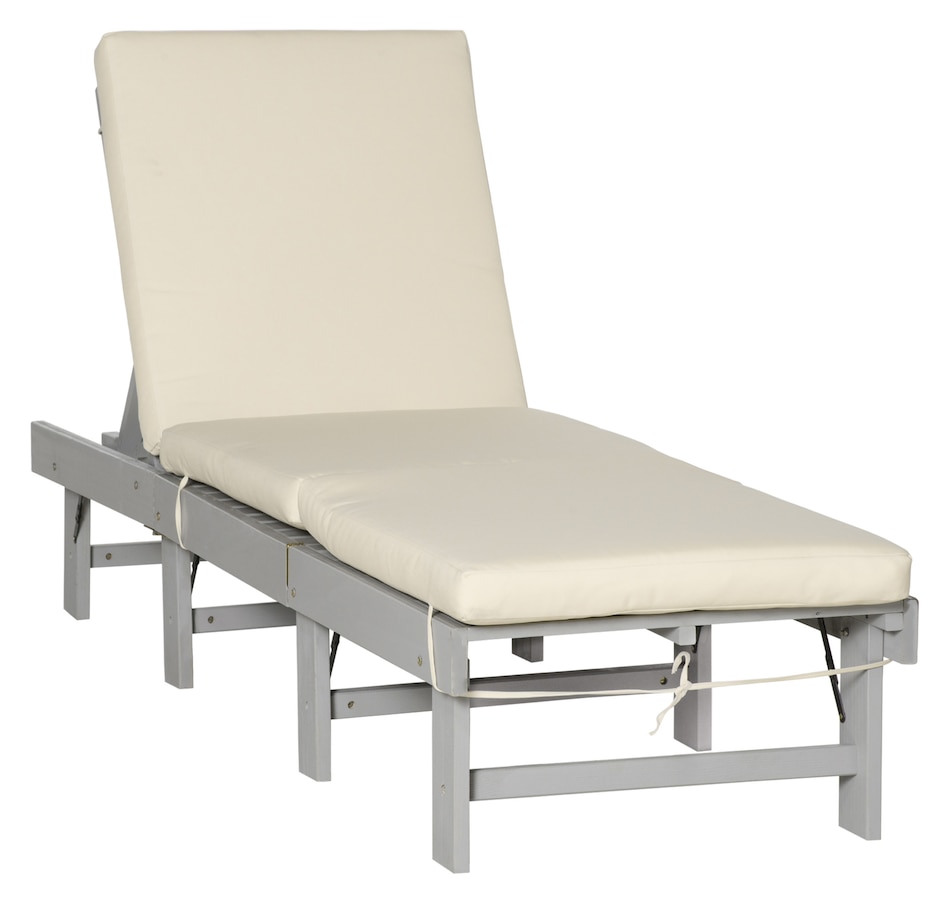 Image 946614_ST03.jpg, Product 946-614 / Price $79.99 - $84.99, Outsunny Wooden Folding Chaise Lounge from Outsunny on TSC.ca's Home & Garden department