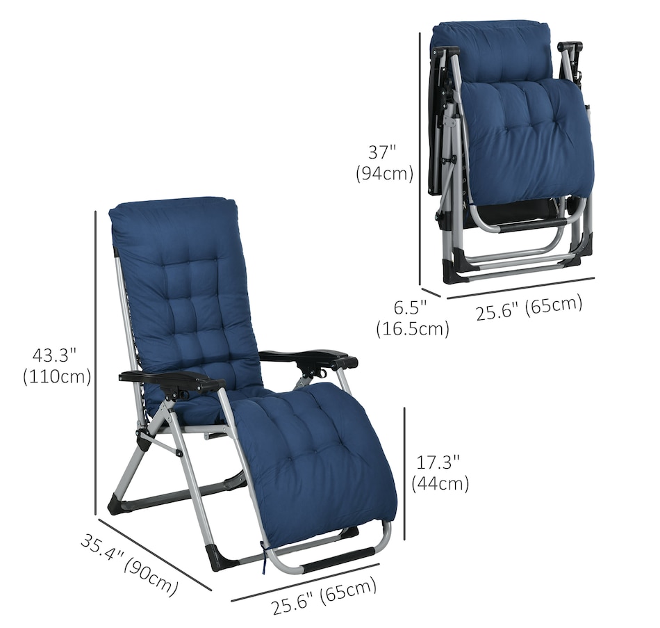 Image 946619_ALTMORE10.jpg, Product 946-619 / Price $164.99 - $174.99, Outsunny Reclining Zero Gravity Chair Folding Sun Lounger Cushion Headrest from Outsunny on TSC.ca's Home & Garden department