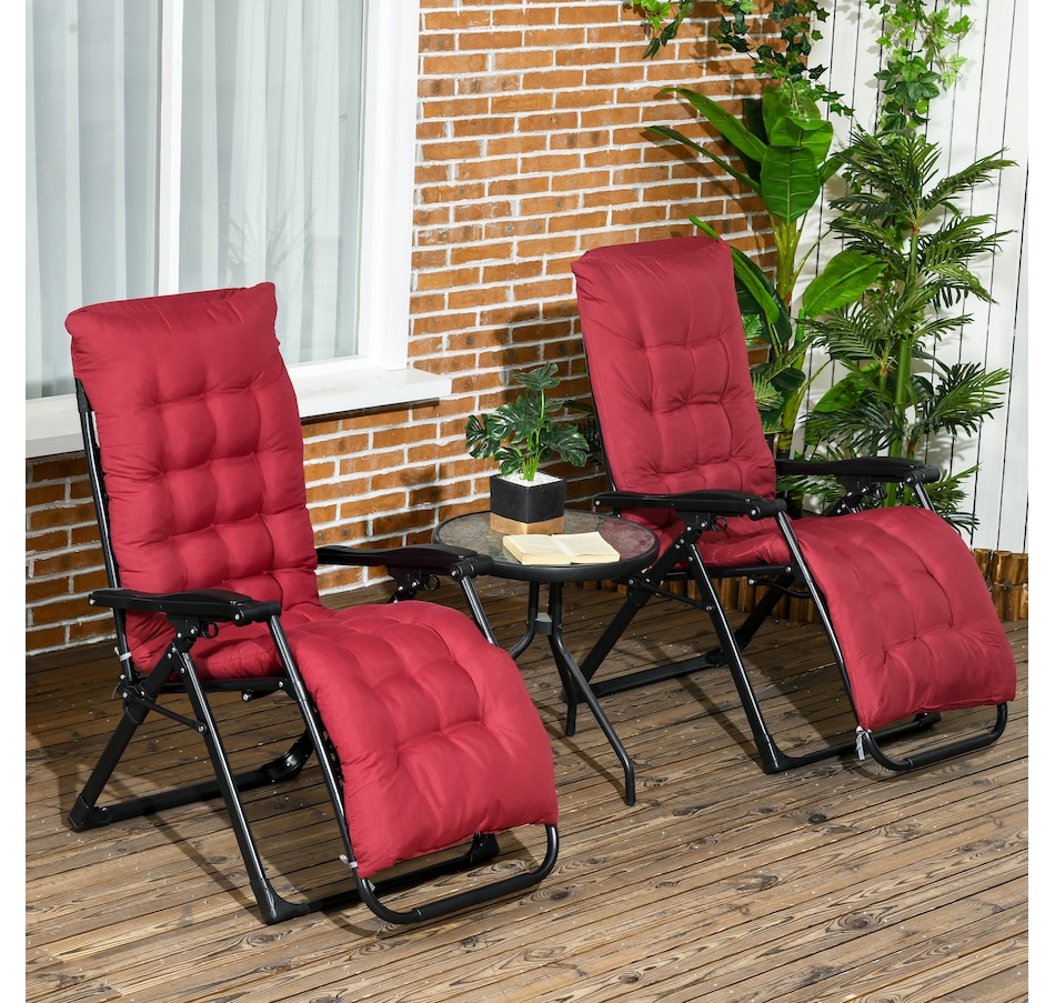 Image 946619_ALTMORE17.jpg, Product 946-619 / Price $164.99 - $174.99, Outsunny Reclining Zero Gravity Chair Folding Sun Lounger Cushion Headrest from Outsunny on TSC.ca's Home & Garden department