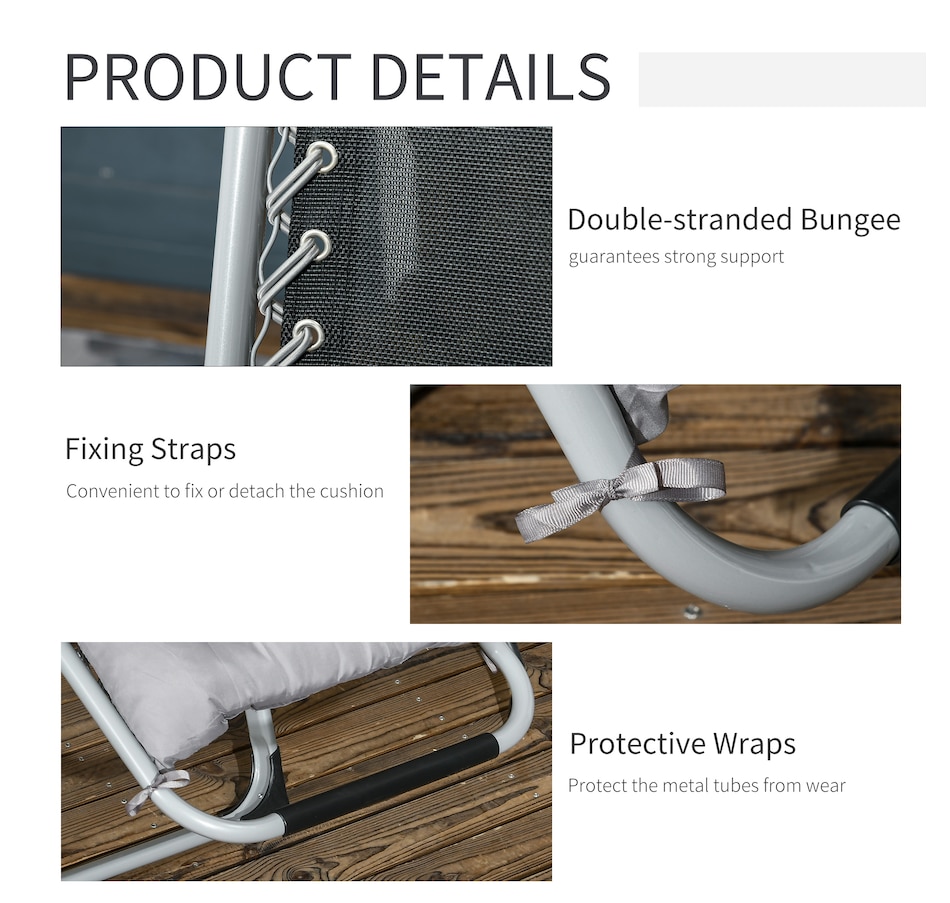 Image 946619_ALTMORE30.jpg, Product 946-619 / Price $164.99 - $174.99, Outsunny Reclining Zero Gravity Chair Folding Sun Lounger Cushion Headrest from Outsunny on TSC.ca's Home & Garden department