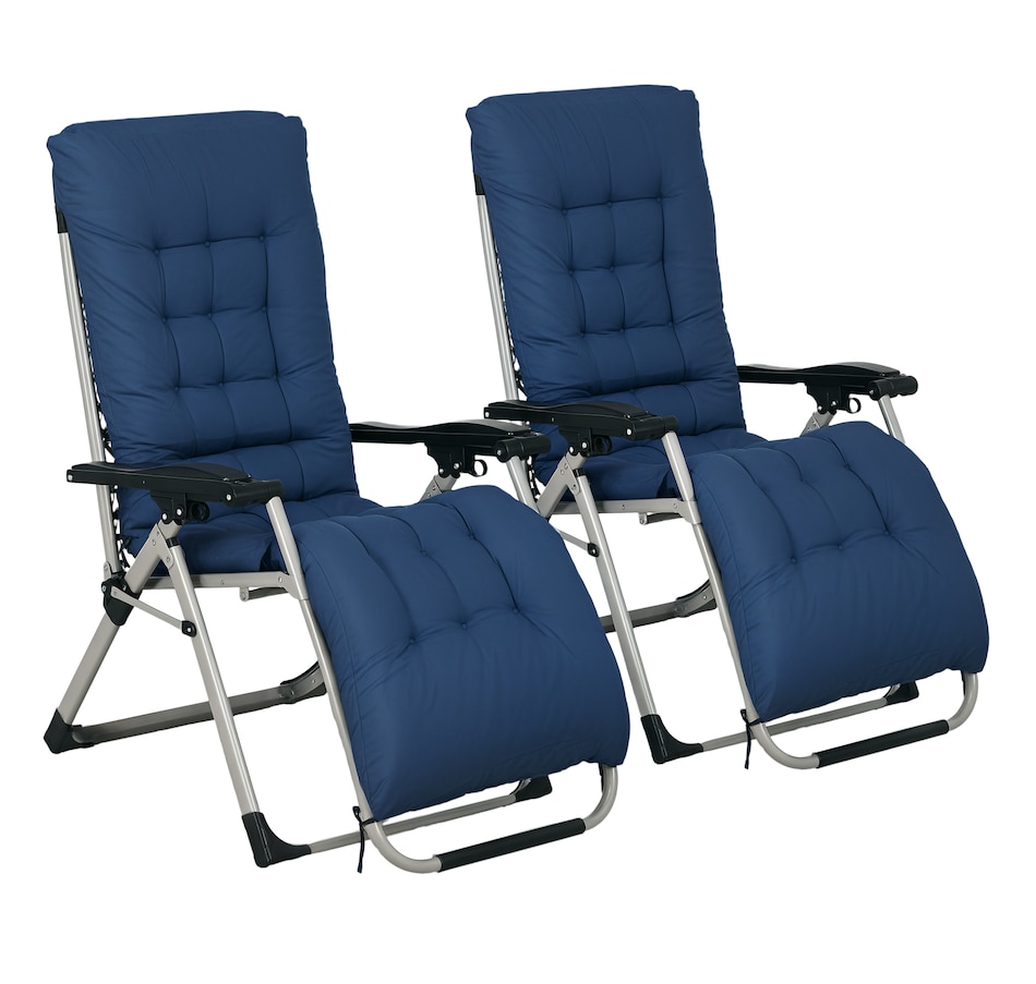 Image 946619_ST02.png, Product 946-619 / Price $164.99 - $174.99, Outsunny Reclining Zero Gravity Chair Folding Sun Lounger Cushion Headrest from Outsunny on TSC.ca's Home & Garden department