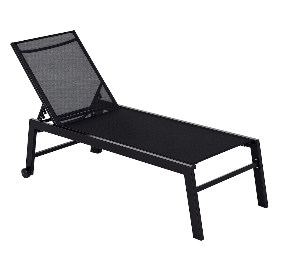 Image 946621.png, Product 946-621 / Price $154.99, Outsunny Patio Chaise Lounge Chair with 5-Position Backrest, Black from Outsunny on TSC.ca's Home & Garden department