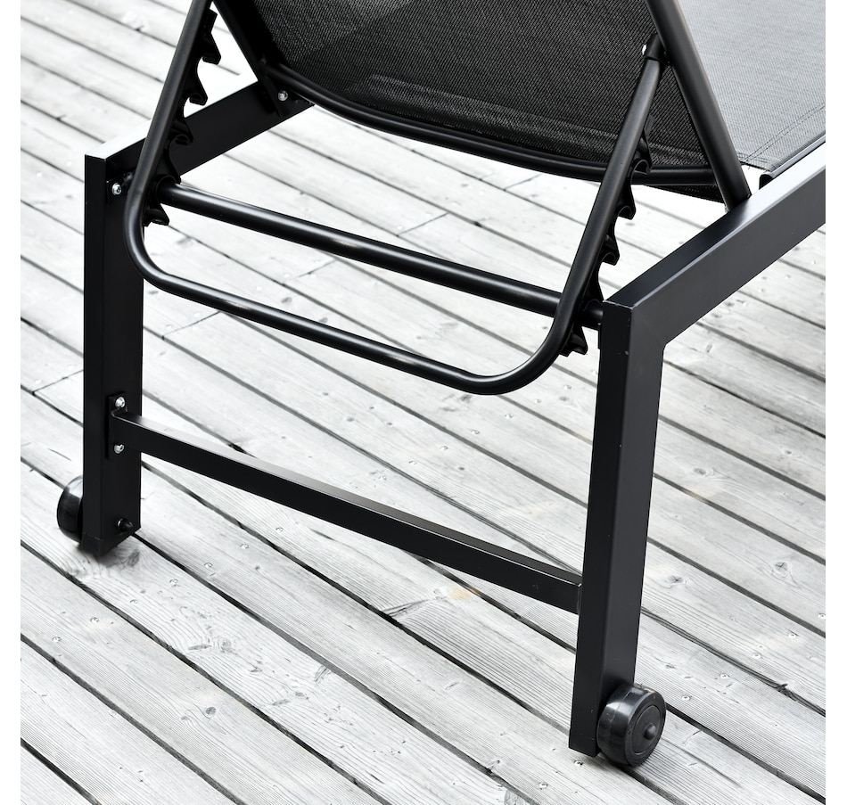 Image 946621_ALTMORE8.jpg, Product 946-621 / Price $154.99, Outsunny Patio Chaise Lounge Chair with 5-Position Backrest, Black from Outsunny on TSC.ca's Home & Garden department