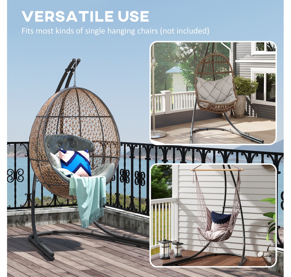 Image 946626_ALTMORE10.jpg, Product 946-626 / Price $149.99, Outsunny Hammock Chair Stand, Steel Hanging Chair Stand Only w/ Large Base from Outsunny on TSC.ca's Home & Garden department