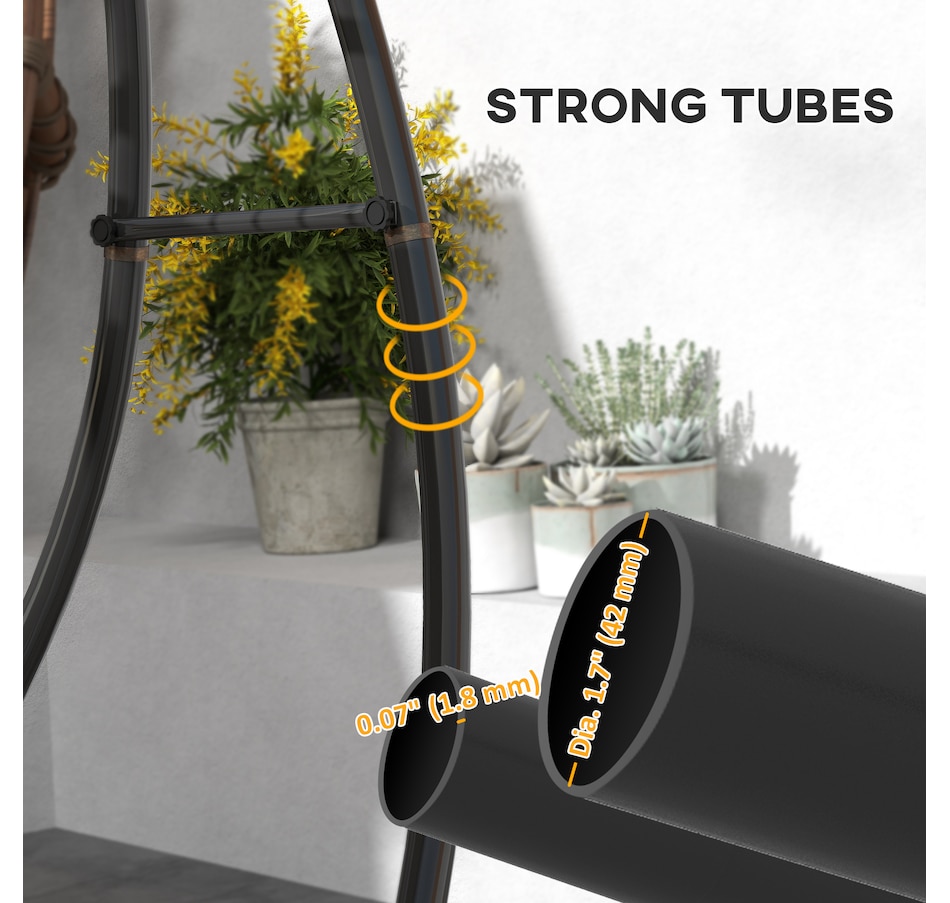 Image 946626_ALTMORE11.jpg, Product 946-626 / Price $149.99, Outsunny Hammock Chair Stand, Steel Hanging Chair Stand Only w/ Large Base from Outsunny on TSC.ca's Home & Garden department