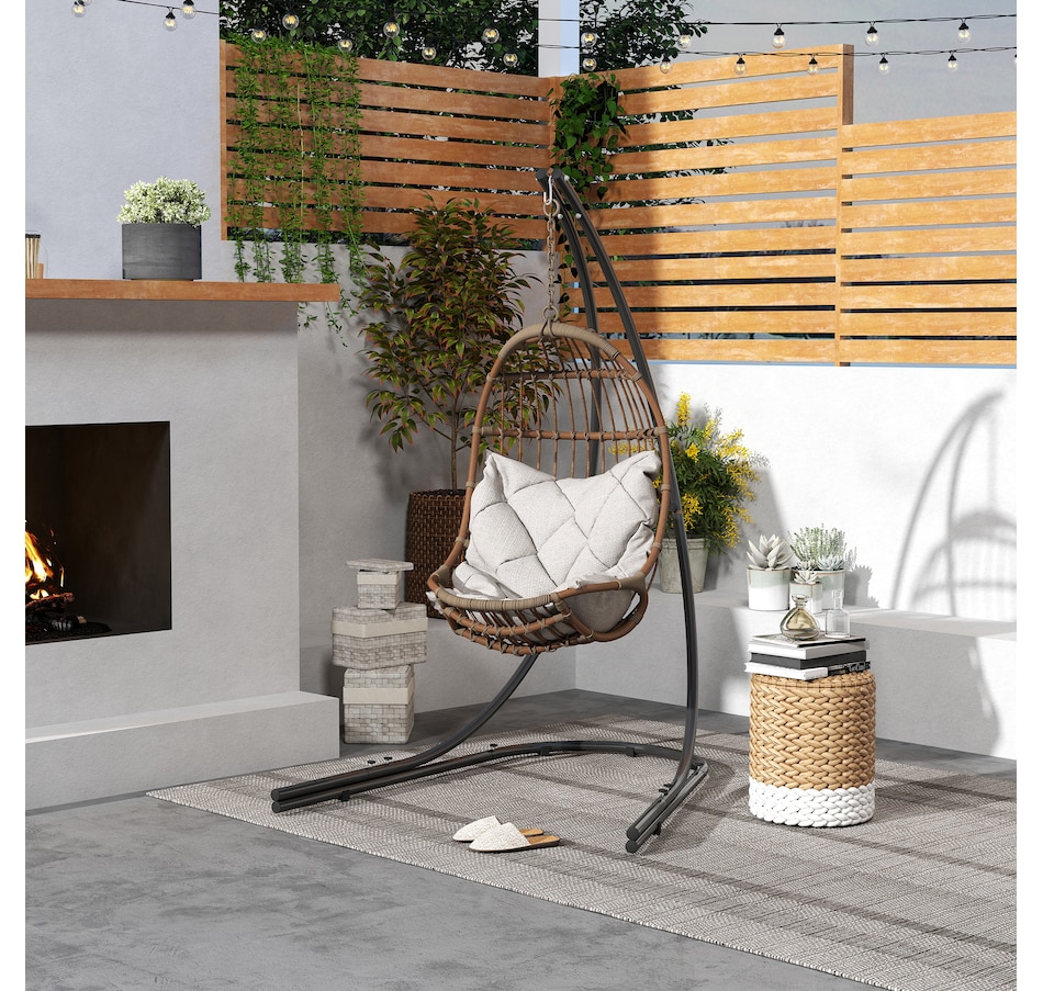 Image 946626_ALTMORE8.jpg, Product 946-626 / Price $149.99, Outsunny Hammock Chair Stand, Steel Hanging Chair Stand Only w/ Large Base from Outsunny on TSC.ca's Home & Garden department