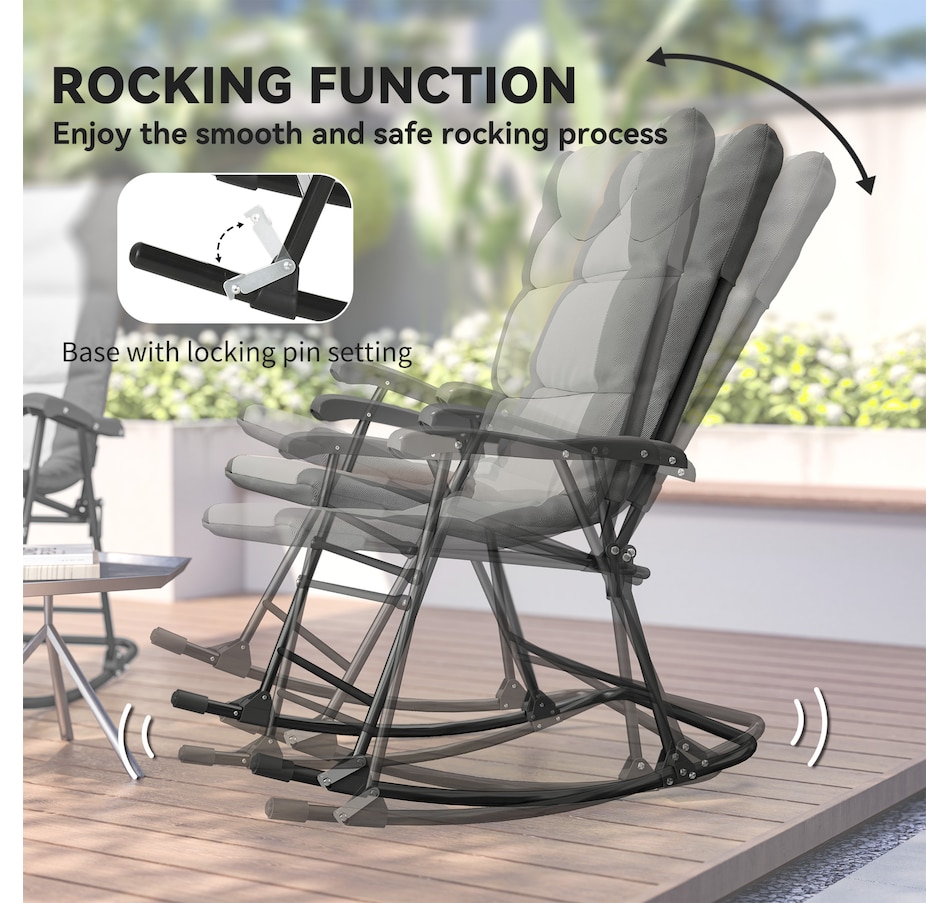 Image 946649_ALTMORE11.jpg, Product 946-649 / Price $189.99 - $194.99, Outsunny 3pc Patio Foldable Rocking Chair Set, Light Brown from Outsunny on TSC.ca's Home & Garden department