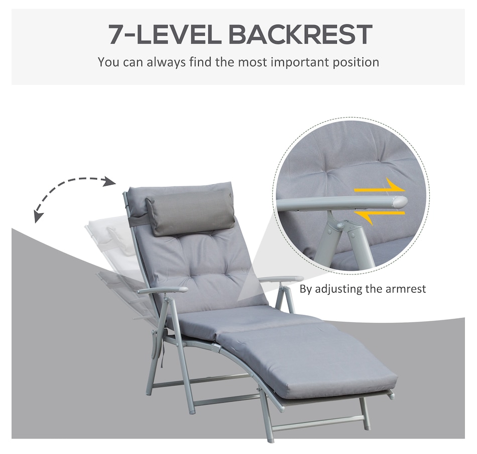 Image 946652_ALTMORE11.jpg, Product 946-652 / Price $139.99 - $144.99, Outsunny Outdoor Folding Chaise Lounge Chair Recliner from Outsunny on TSC.ca's Home & Garden department