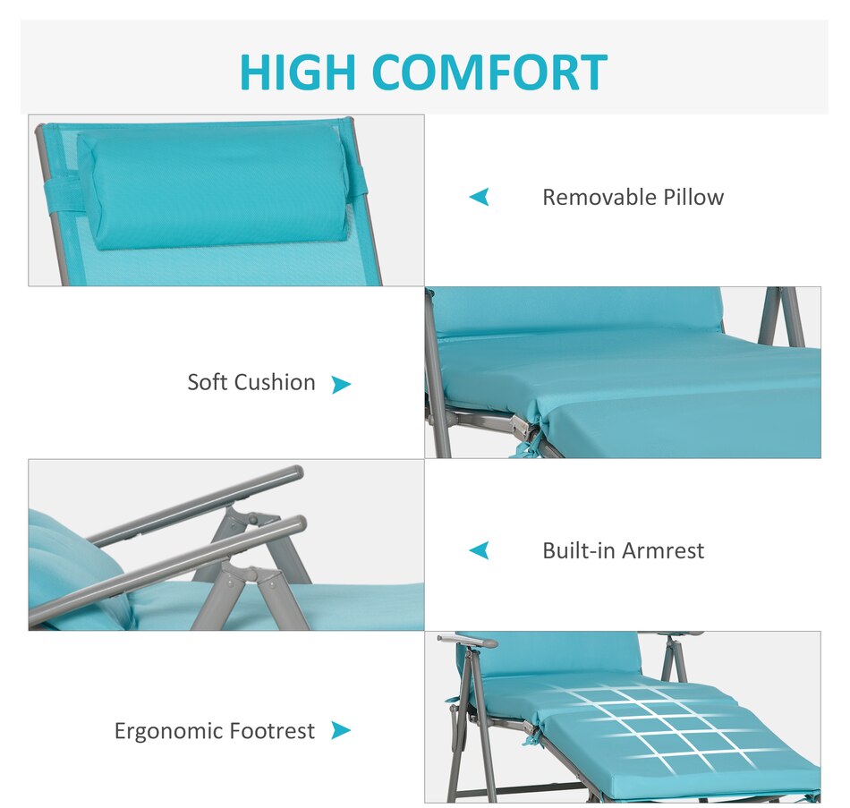 Image 946652_ALTMORE26.jpg, Product 946-652 / Price $139.99 - $144.99, Outsunny Outdoor Folding Chaise Lounge Chair Recliner from Outsunny on TSC.ca's Home & Garden department