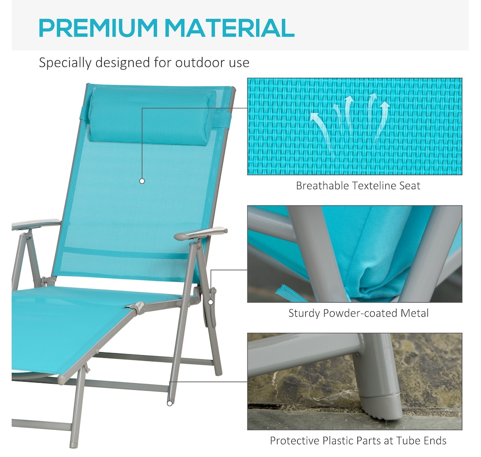 Image 946652_ALTMORE28.jpg, Product 946-652 / Price $139.99 - $144.99, Outsunny Outdoor Folding Chaise Lounge Chair Recliner from Outsunny on TSC.ca's Home & Garden department