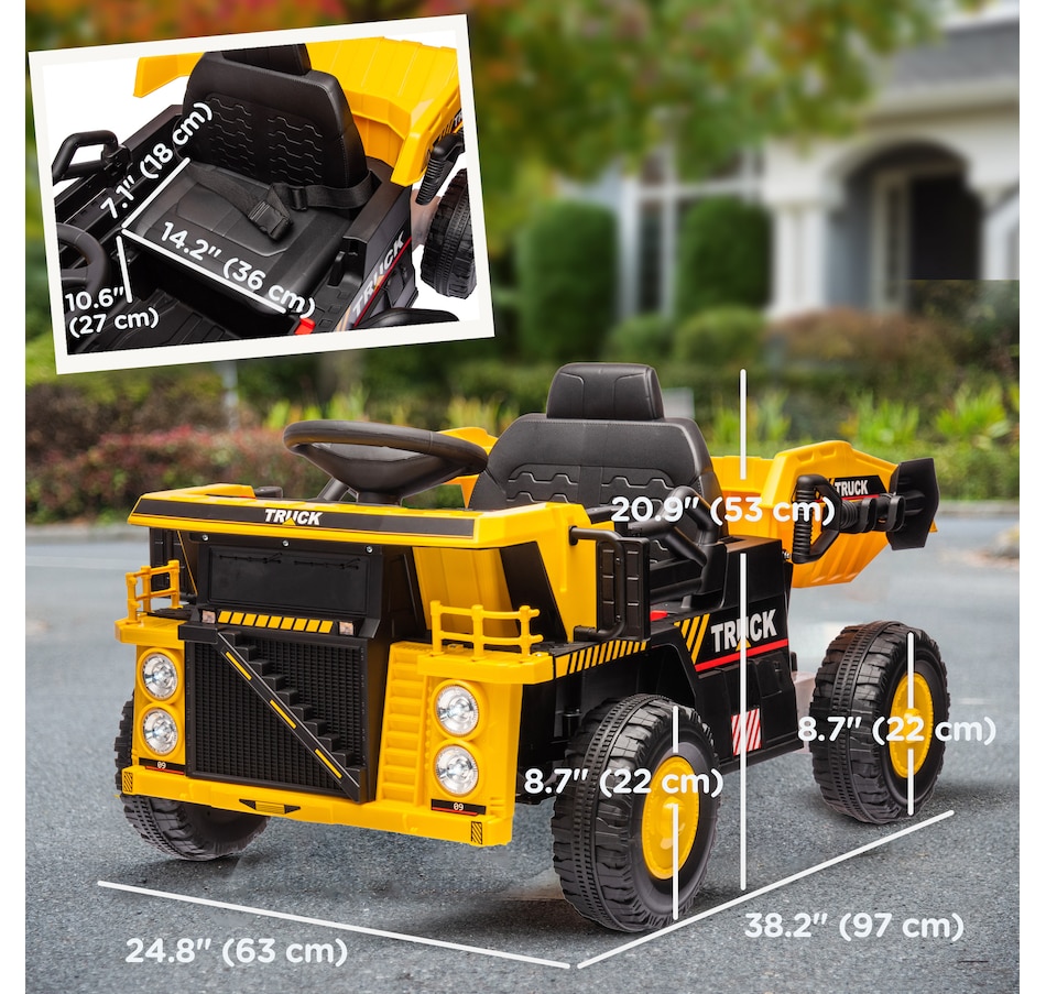 Image 946694_ALTMORE3.jpg, Product 946-694 / Price $239.99, Qaba 12V Kids Ride On Dump Truck from Qaba on TSC.ca's Toys & Hobbies department