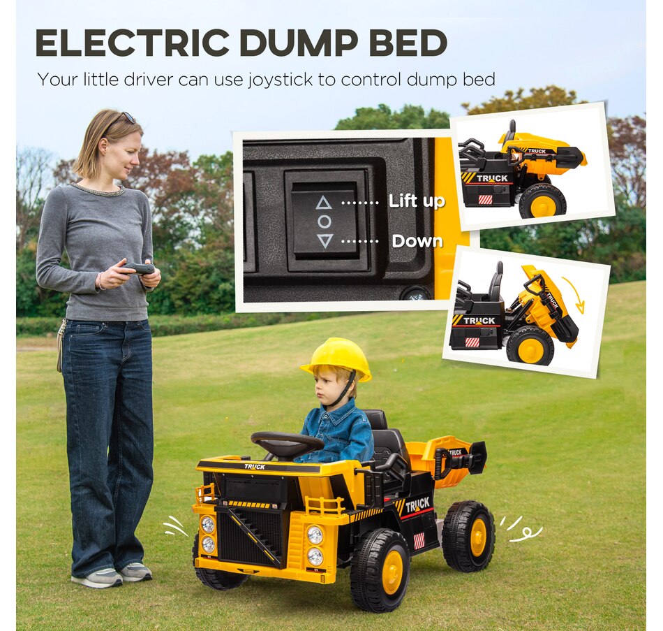 Image 946694_ALTMORE4.jpg, Product 946-694 / Price $239.99, Qaba 12V Kids Ride On Dump Truck from Qaba on TSC.ca's Toys & Hobbies department