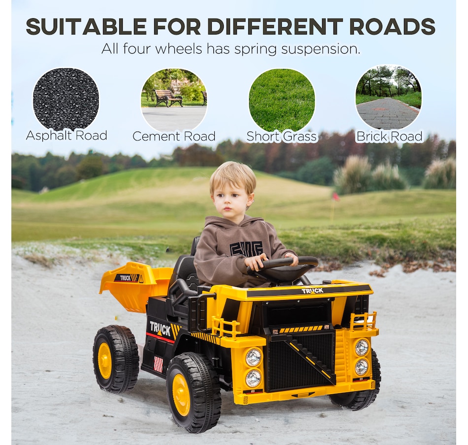 Image 946694_ALTMORE5.jpg, Product 946-694 / Price $239.99, Qaba 12V Kids Ride On Dump Truck from Qaba on TSC.ca's Toys & Hobbies department