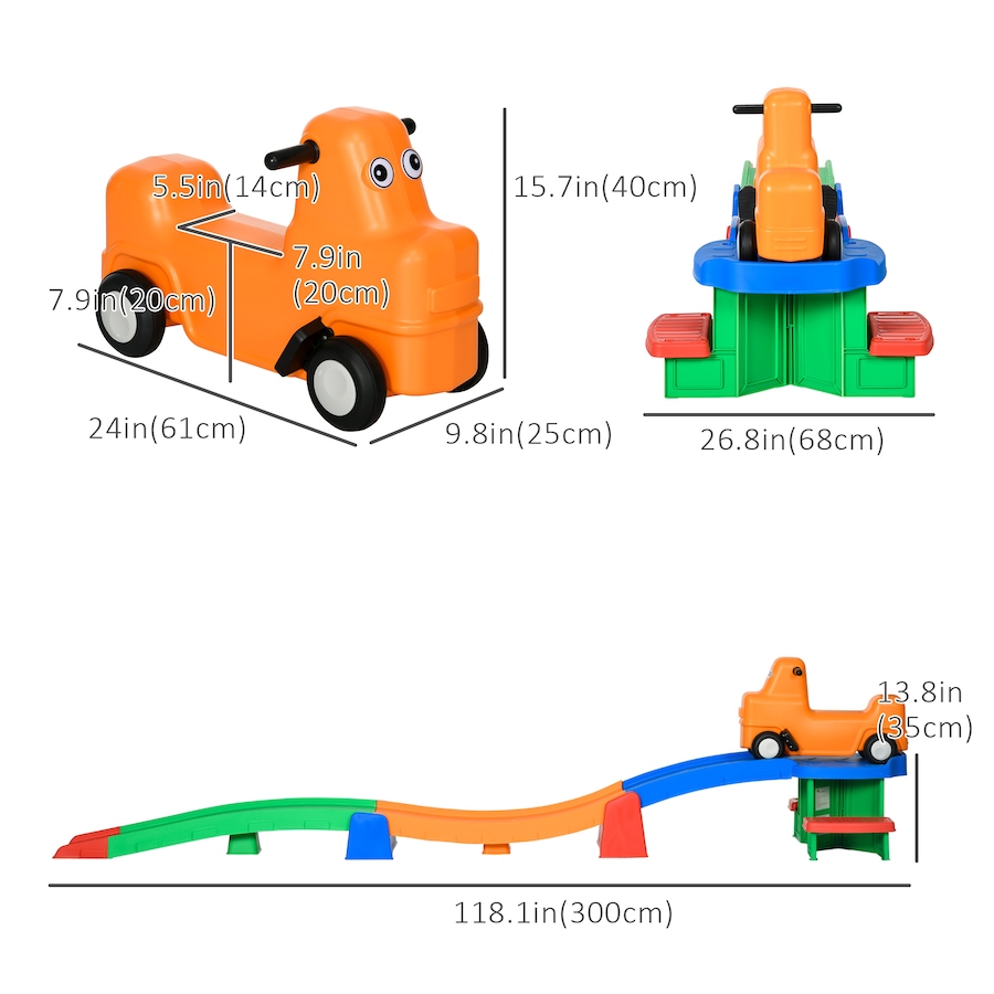 Image 946696_ALTMORE3.jpg, Product 946-696 / Price $219.99, Qaba 9.8 ft Up and Down Roller Coaster for Kids w/ Side Steps, for 2-5 Yrs from Qaba on TSC.ca's Toys & Hobbies department