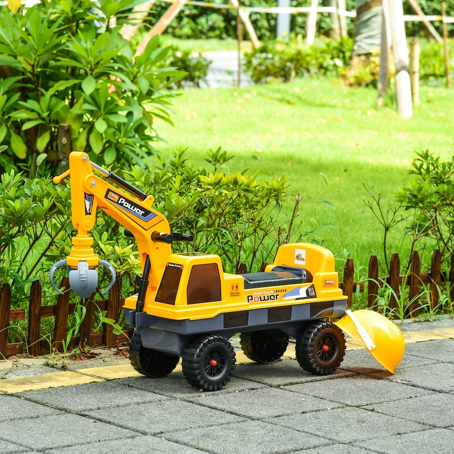 Image 946697_ALTMORE10.jpg, Product 946-697 / Price $81.99, Qaba No Power Ride On Excavator Construction Digger Multi-Functional Truck Toy with 2 in 1 Design Detachable Digging Bucket and Grab Bucket from Qaba on TSC.ca's Toys & Hobbies department