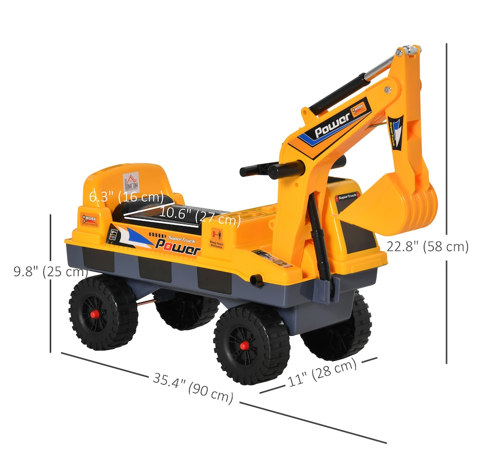 Image 946697_ALTMORE11.jpg, Product 946-697 / Price $79.99, Qaba No Power Ride On Excavator Construction Digger Multi-Functional Truck Toy with 2 in 1 Design Detachable Digging Bucket and Grab Bucket from Qaba on TSC.ca's Toys & Hobbies department