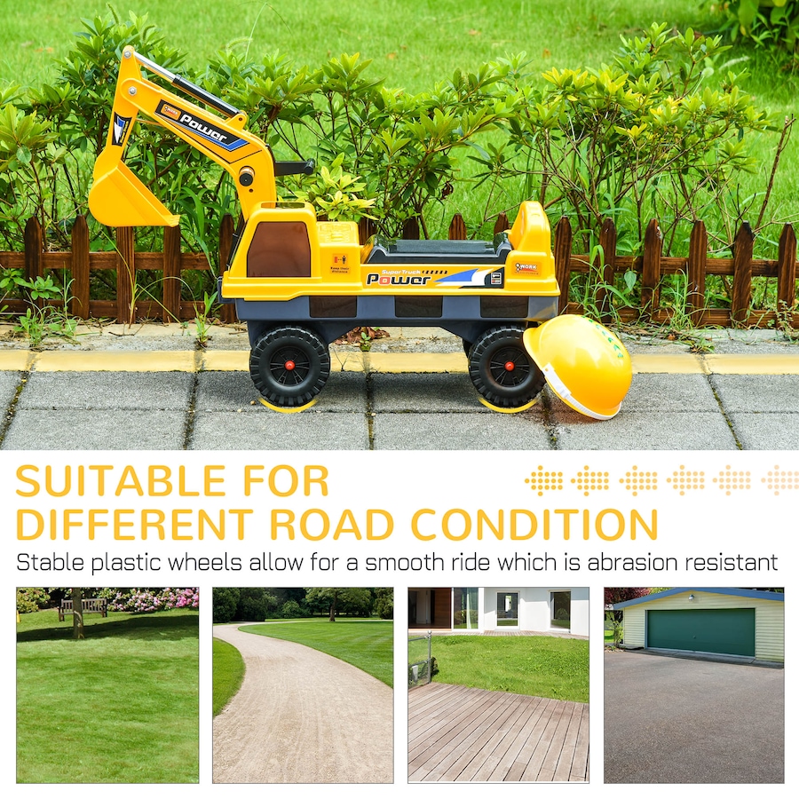 Image 946697_ALTMORE12.jpg, Product 946-697 / Price $81.99, Qaba No Power Ride On Excavator Construction Digger Multi-Functional Truck Toy with 2 in 1 Design Detachable Digging Bucket and Grab Bucket from Qaba on TSC.ca's Toys & Hobbies department