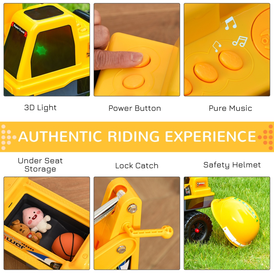 Image 946697_ALTMORE6.jpg, Product 946-697 / Price $81.99, Qaba No Power Ride On Excavator Construction Digger Multi-Functional Truck Toy with 2 in 1 Design Detachable Digging Bucket and Grab Bucket from Qaba on TSC.ca's Toys & Hobbies department