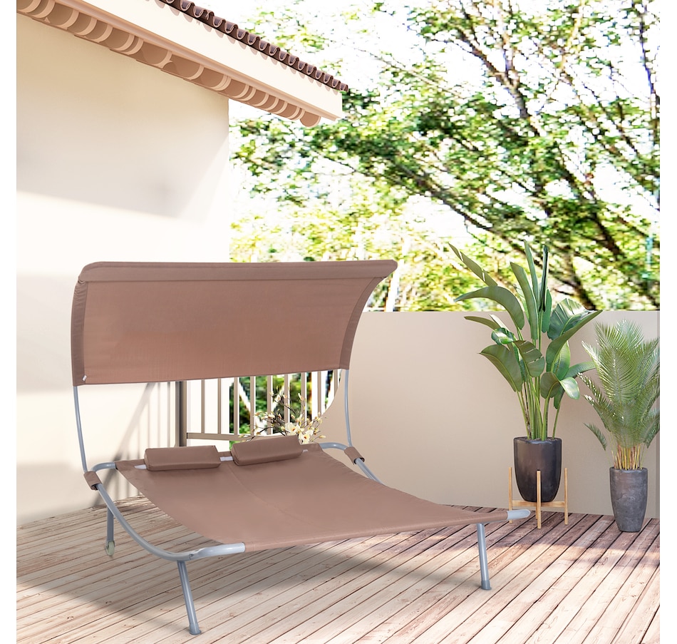 Image 946713_ALTMORE1.jpg, Product 946-713 / Price $129.99, Outsunny 79" Outdoor Lounge Chair with Canopy from Outsunny on TSC.ca's Home & Garden department