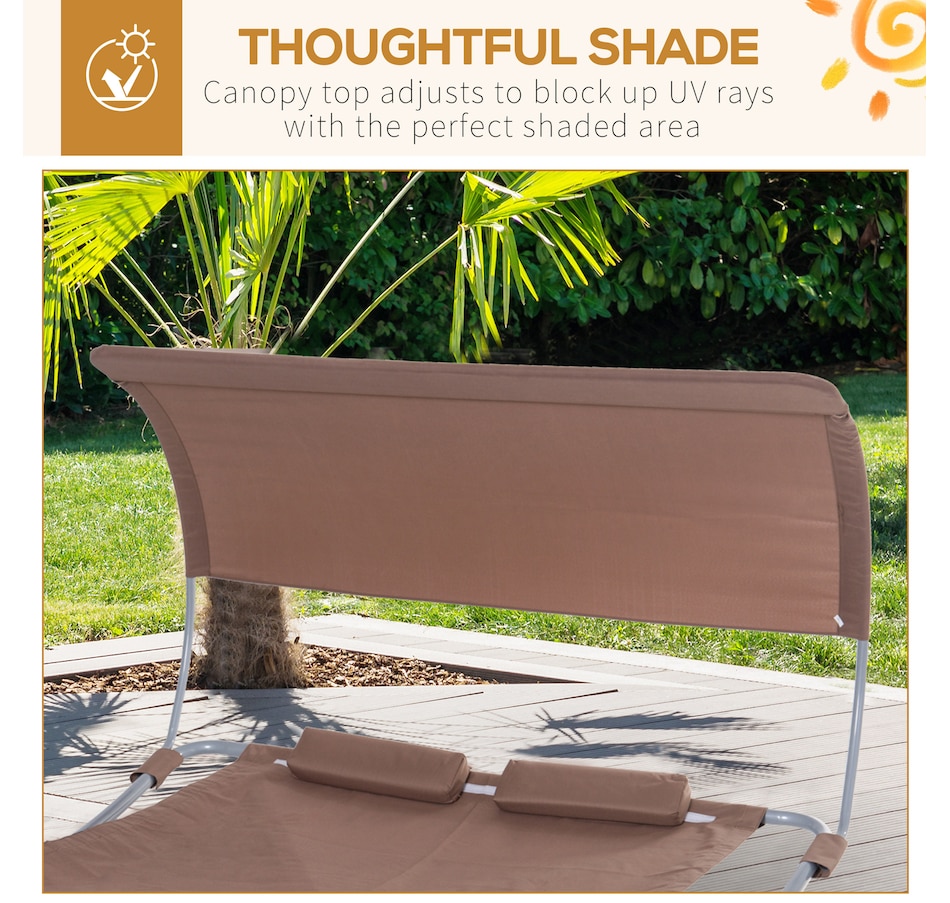 Image 946713_ALTMORE3.jpg, Product 946-713 / Price $129.99, Outsunny 79" Outdoor Lounge Chair with Canopy from Outsunny on TSC.ca's Home & Garden department