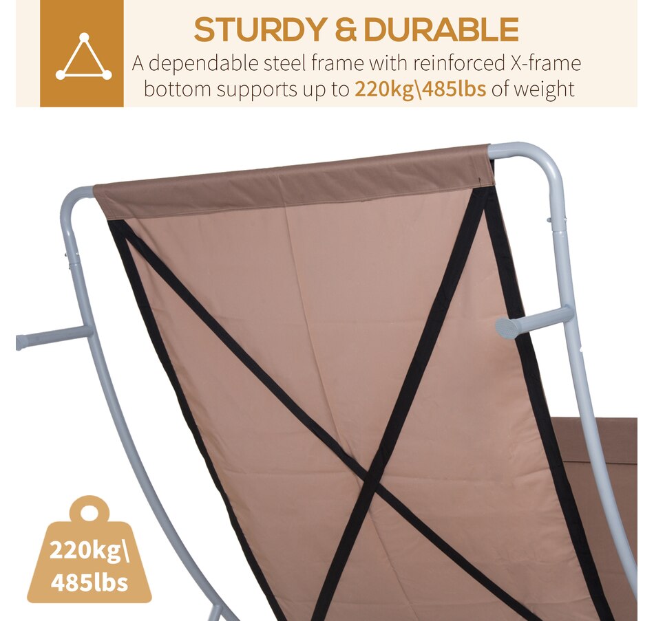 Image 946713_ALTMORE6.jpg, Product 946-713 / Price $129.99, Outsunny 79" Outdoor Lounge Chair with Canopy from Outsunny on TSC.ca's Home & Garden department