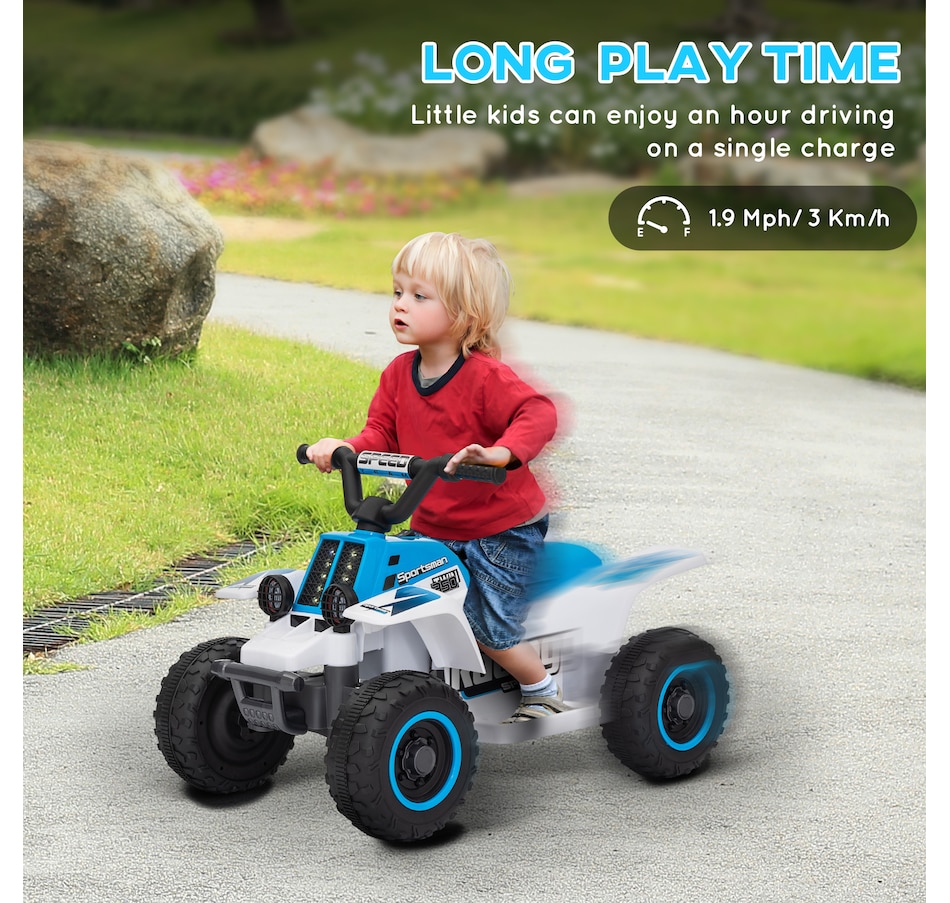 Image 946717_ALTMORE14.jpg, Product 946-717 / Price $92.99 - $99.99, Qaba 6V Kids ATV Quad, 4 Wheeler Battery Powered Electric Ride on Car from Qaba on TSC.ca's Toys & Hobbies department