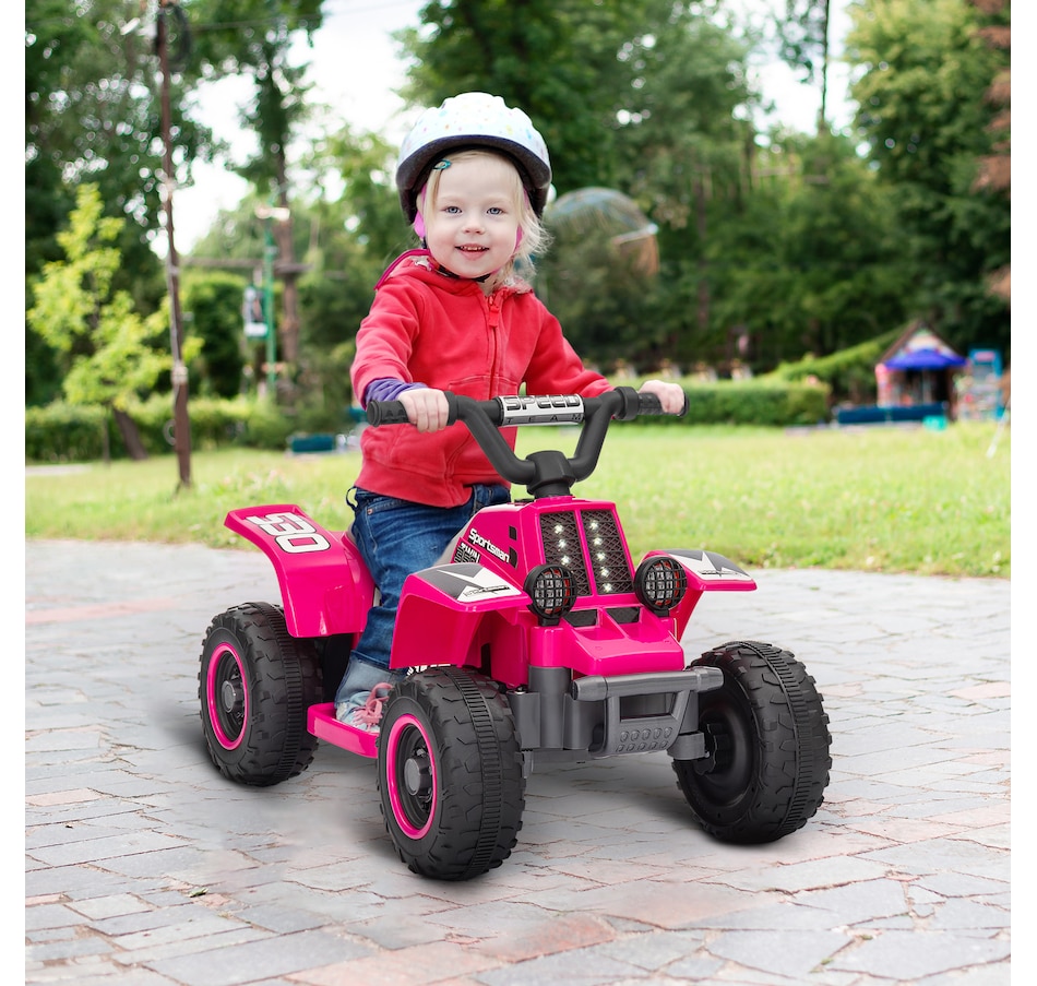 Image 946717_ALTMORE20.jpg, Product 946-717 / Price $92.99 - $99.99, Qaba 6V Kids ATV Quad, 4 Wheeler Battery Powered Electric Ride on Car from Qaba on TSC.ca's Toys & Hobbies department