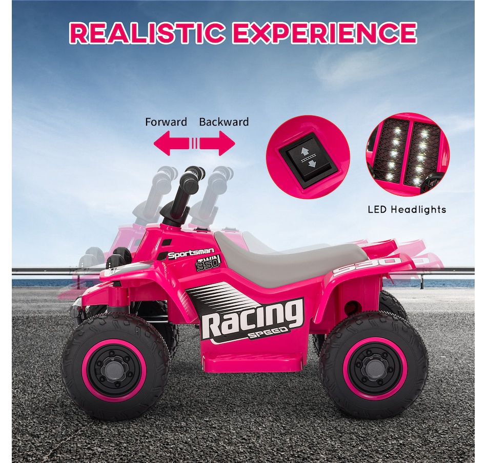 Image 946717_ALTMORE22.jpg, Product 946-717 / Price $92.99 - $99.99, Qaba 6V Kids ATV Quad, 4 Wheeler Battery Powered Electric Ride on Car from Qaba on TSC.ca's Toys & Hobbies department