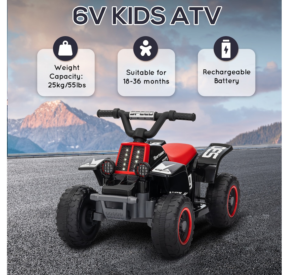 Image 946717_ALTMORE7.jpg, Product 946-717 / Price $92.99 - $99.99, Qaba 6V Kids ATV Quad, 4 Wheeler Battery Powered Electric Ride on Car from Qaba on TSC.ca's Toys & Hobbies department