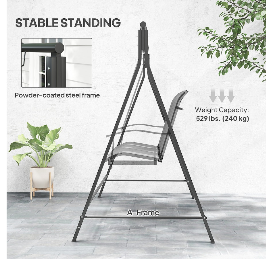 Image 946730_ALTMORE10.jpg, Product 946-730 / Price $112.99, Outsunny Metal Porch Swing Stand from Outsunny on TSC.ca's Home & Garden department