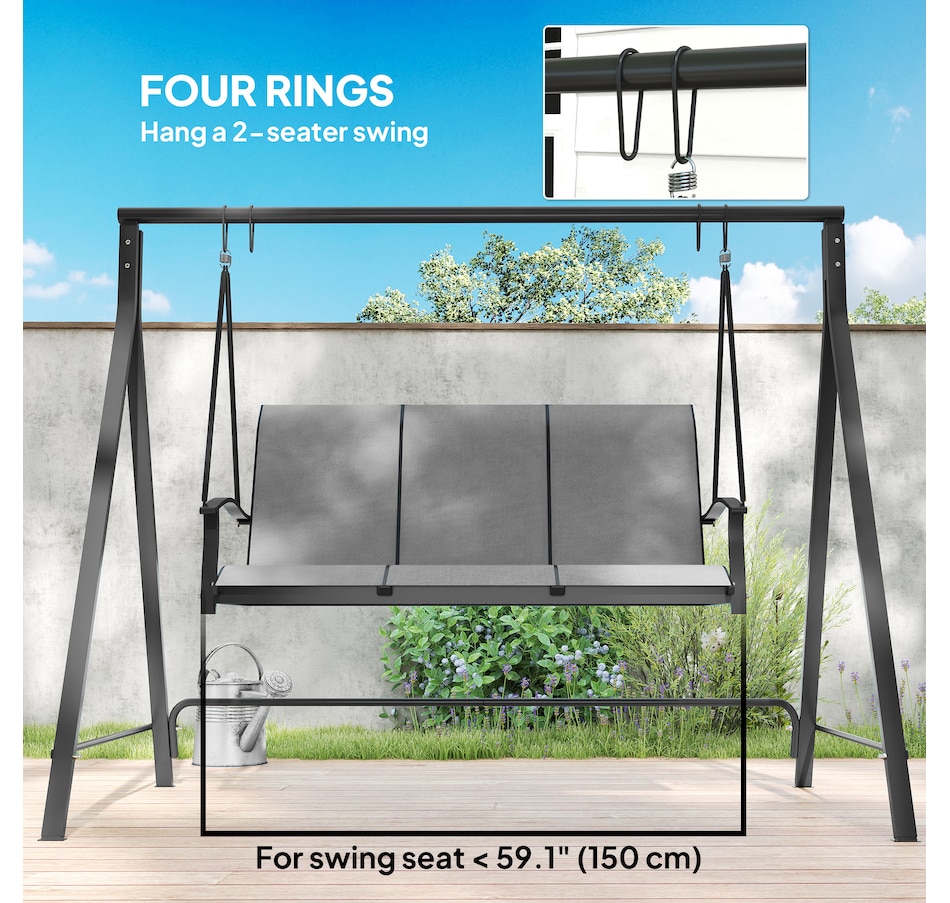 Image 946730_ALTMORE11.jpg, Product 946-730 / Price $112.99, Outsunny Metal Porch Swing Stand from Outsunny on TSC.ca's Home & Garden department