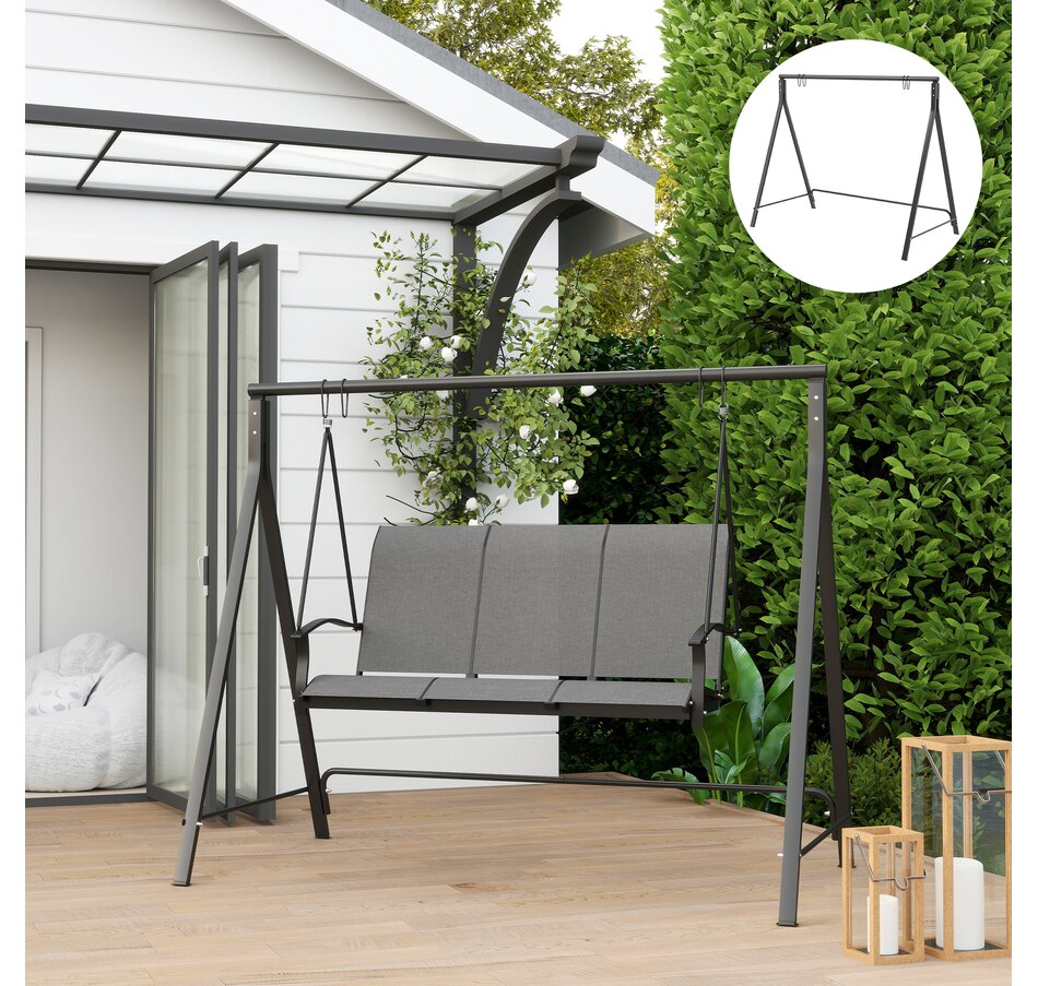 Image 946730_ALTMORE12.jpg, Product 946-730 / Price $112.99, Outsunny Metal Porch Swing Stand from Outsunny on TSC.ca's Home & Garden department