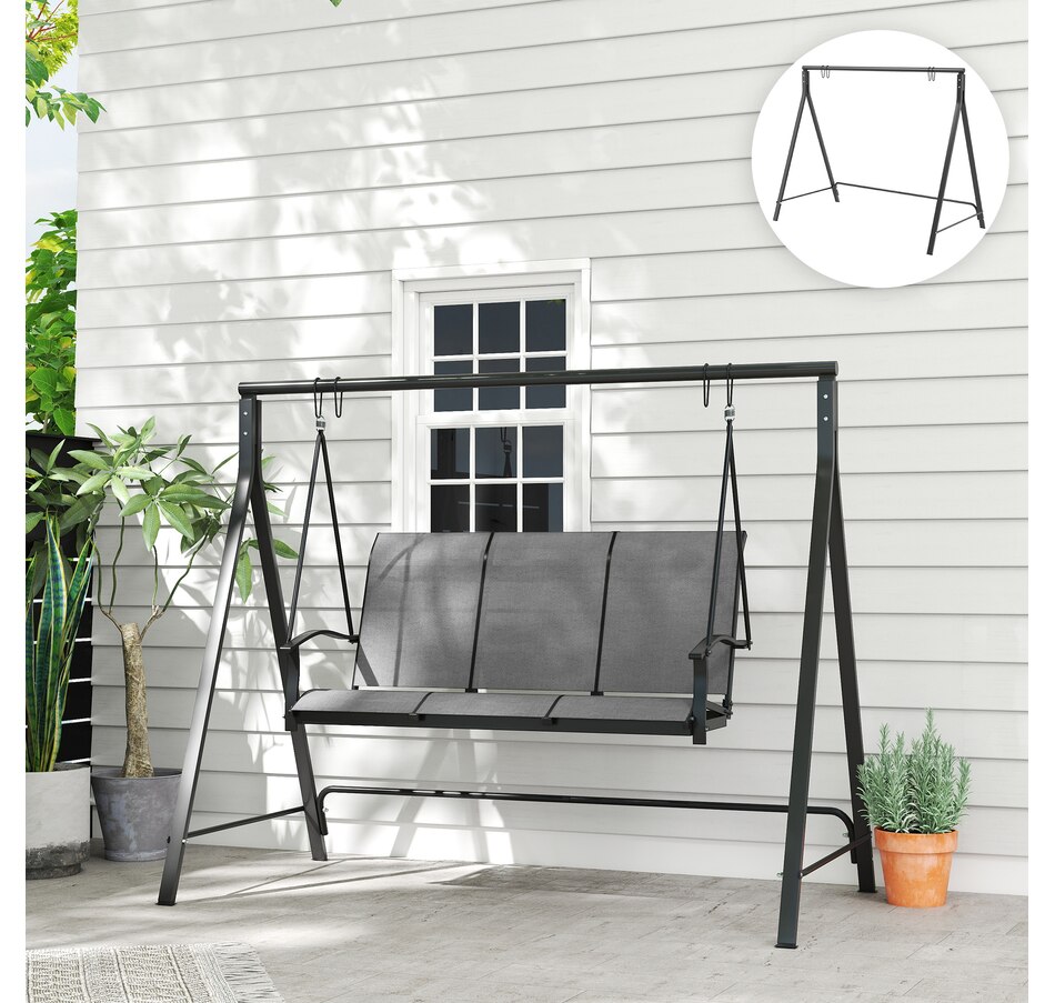 Image 946730_ALTMORE15.jpg, Product 946-730 / Price $112.99, Outsunny Metal Porch Swing Stand from Outsunny on TSC.ca's Home & Garden department