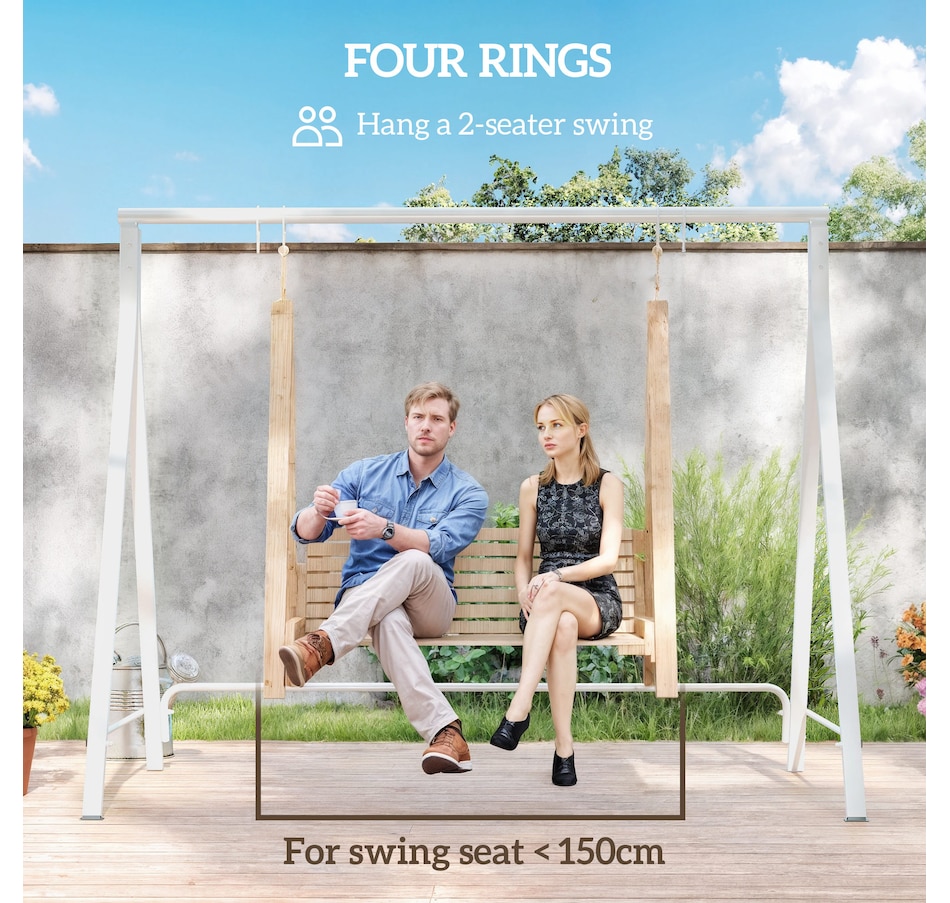 Image 946730_ALTMORE16.jpg, Product 946-730 / Price $112.99, Outsunny Metal Porch Swing Stand from Outsunny on TSC.ca's Home & Garden department