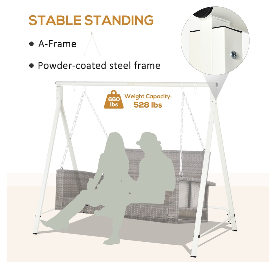 Image 946730_ALTMORE3.jpg, Product 946-730 / Price $112.99, Outsunny Metal Porch Swing Stand from Outsunny on TSC.ca's Home & Garden department