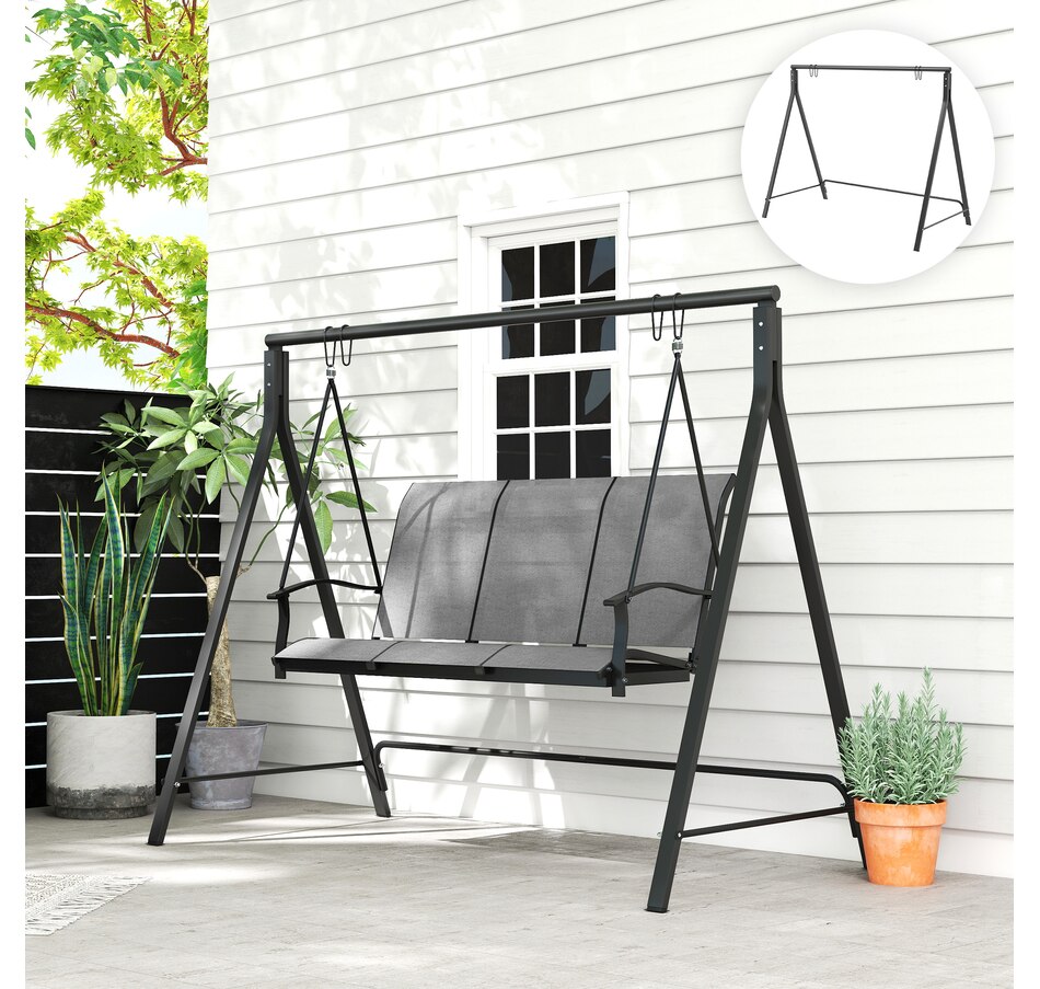Image 946730_ALTMORE8.jpg, Product 946-730 / Price $112.99, Outsunny Metal Porch Swing Stand from Outsunny on TSC.ca's Home & Garden department