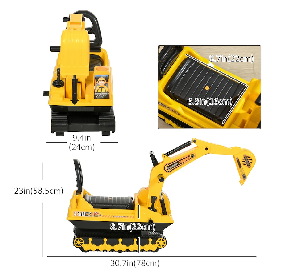 Image 946741_ALTMORE3.jpg, Product 946-741 / Price $64.99, Qaba Kids Ride-on Excavator with Digger, Pretend Play Construction Truck from Qaba on TSC.ca's Toys & Hobbies department