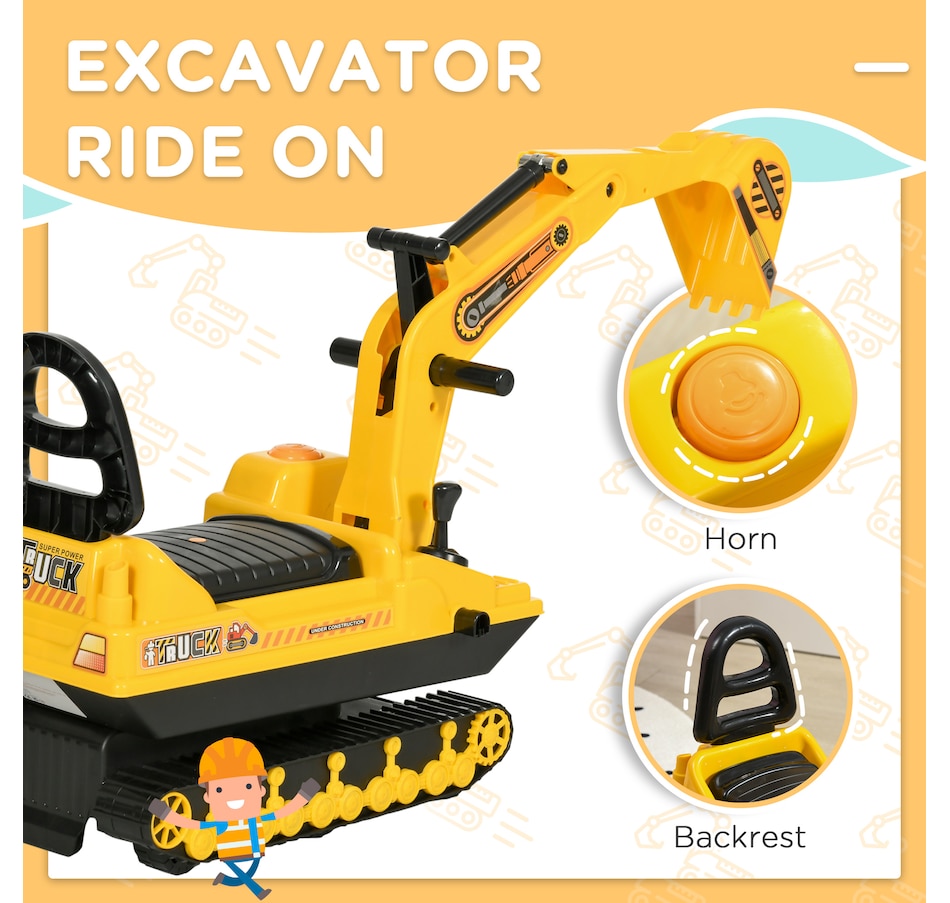 Image 946741_ALTMORE4.jpg, Product 946-741 / Price $64.99, Qaba Kids Ride-on Excavator with Digger, Pretend Play Construction Truck from Qaba on TSC.ca's Toys & Hobbies department