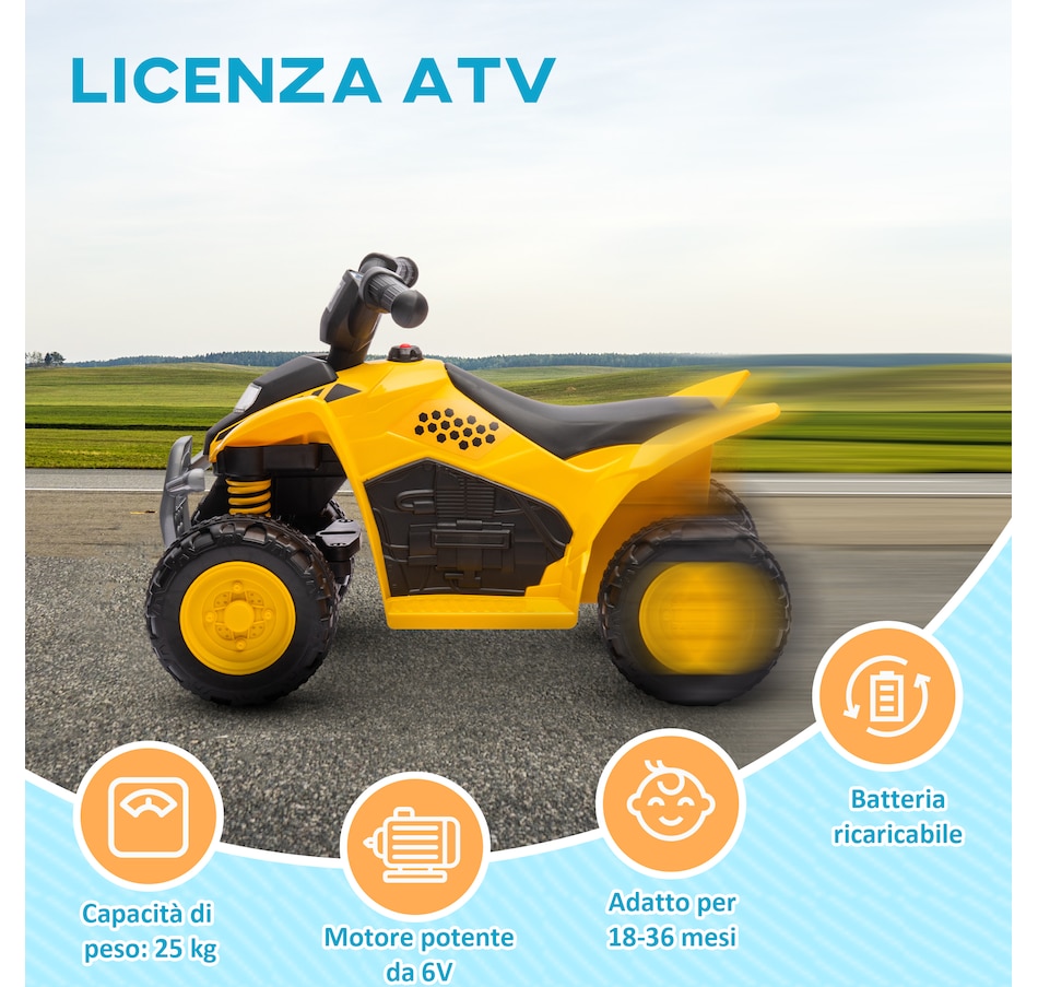 Image 946744_ALTMORE12.jpg, Product 946-744 / Price $82.99, Qaba 6V Licensed Kids ATV w/ Horn, for 18-36 Months from Qaba on TSC.ca's Toys & Hobbies department