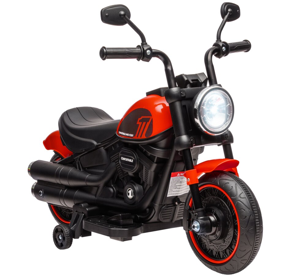 Aosom Kids Motorcycle, 6V Electric Motorcycle with Single-Button Start Red