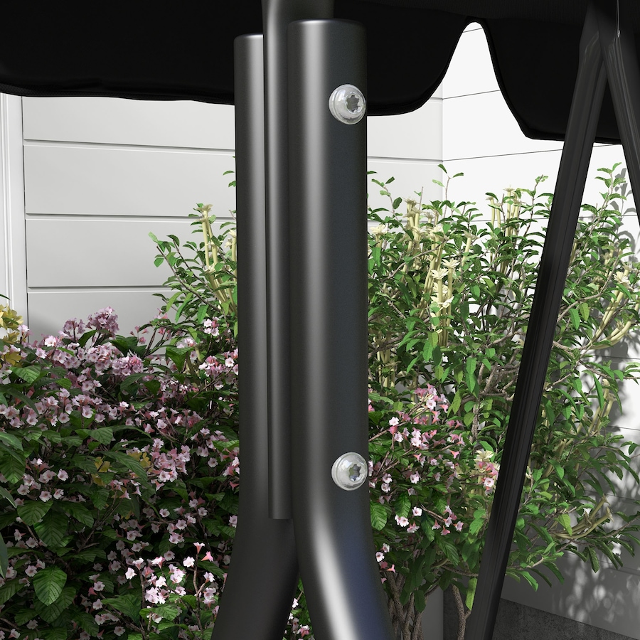 Image 946775_ALTMORE8.jpg, Product 946-775 / Price $133.00, Outsunny 3-Seat Patio Swing Chair with Adjustable Canopy Black from Outsunny on TSC.ca's Home & Garden department