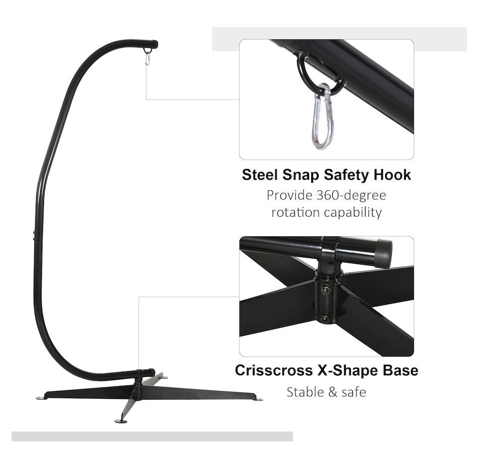 Image 946782_ALTMORE3.jpg, Product 946-782 / Price $144.99, Outsunny Hanging Hammock Stand from Outsunny on TSC.ca's Home & Garden department