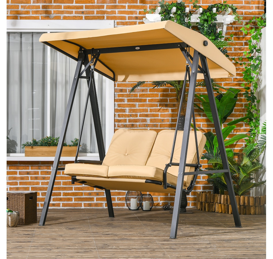 Image 946809_ALTMORE1.jpg, Product 946-809 / Price $224.99 - $234.99, Outsunny 2 Seater Outdoor Swing Chair Hammock Bench Cushioned Seat from Outsunny on TSC.ca's Home & Garden department