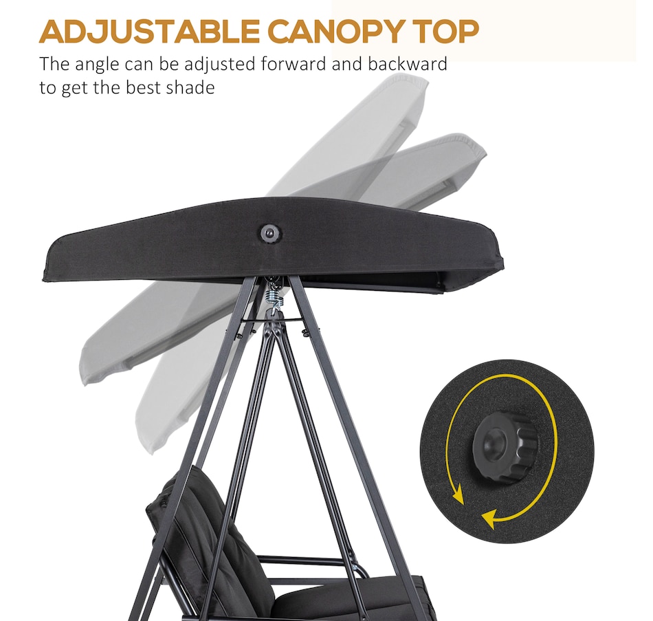 Image 946809_ALTMORE11.jpg, Product 946-809 / Price $224.99 - $234.99, Outsunny 2 Seater Outdoor Swing Chair Hammock Bench Cushioned Seat from Outsunny on TSC.ca's Home & Garden department