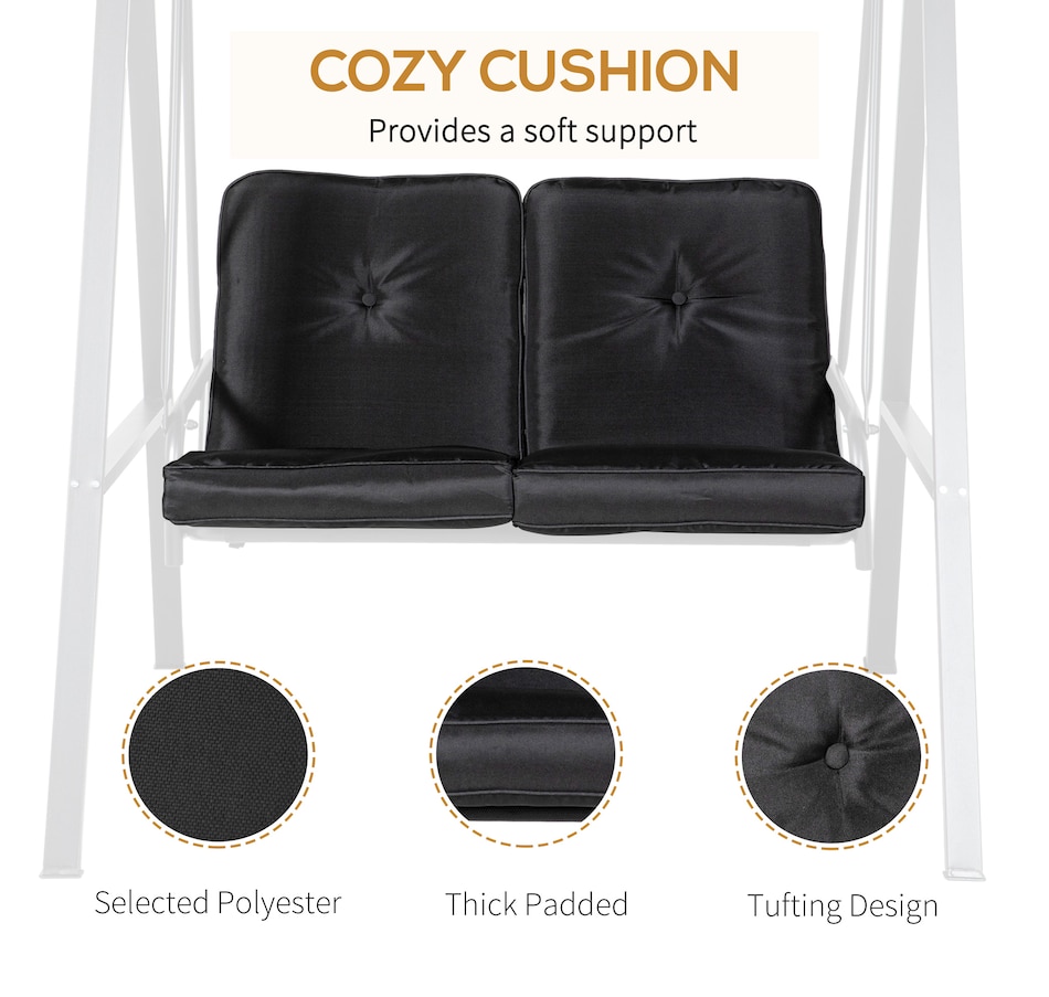 Image 946809_ALTMORE12.jpg, Product 946-809 / Price $224.99 - $234.99, Outsunny 2 Seater Outdoor Swing Chair Hammock Bench Cushioned Seat from Outsunny on TSC.ca's Home & Garden department