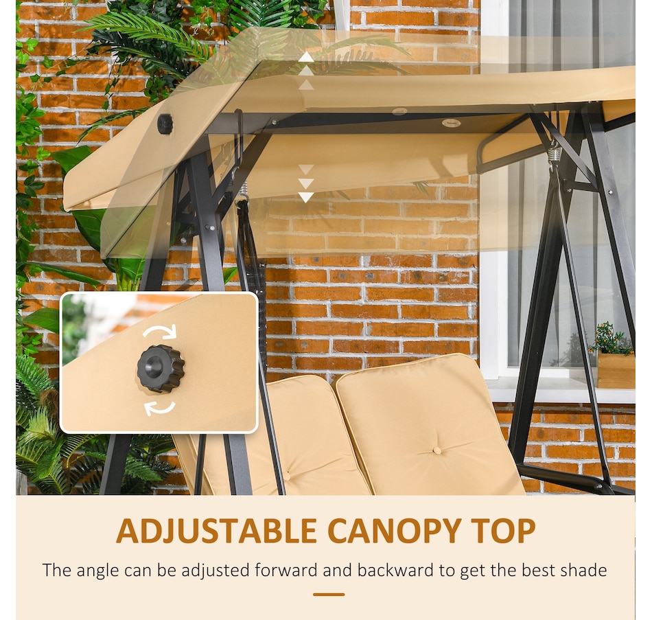Image 946809_ALTMORE3.jpg, Product 946-809 / Price $224.99 - $234.99, Outsunny 2 Seater Outdoor Swing Chair Hammock Bench Cushioned Seat from Outsunny on TSC.ca's Home & Garden department