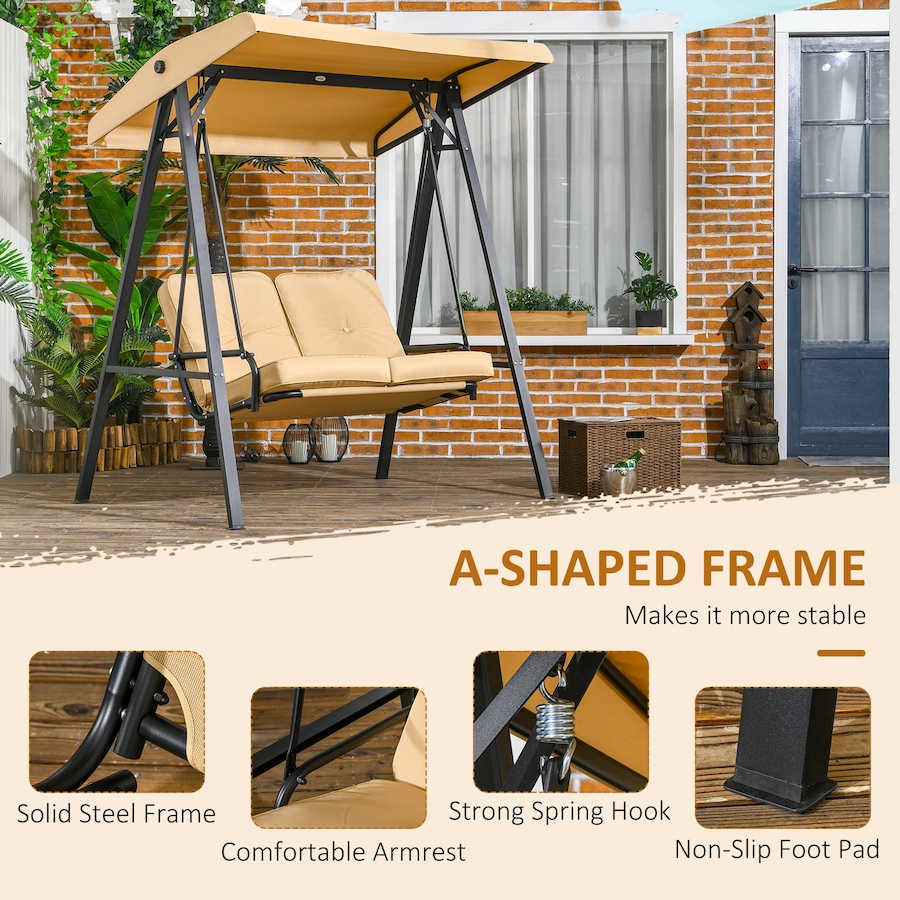 Image 946809_ALTMORE5.jpg, Product 946-809 / Price $251.99 - $289.99, Outsunny 2 Seater Outdoor Swing Chair Hammock Bench Cushioned Seat from Outsunny on TSC.ca's Home & Garden department